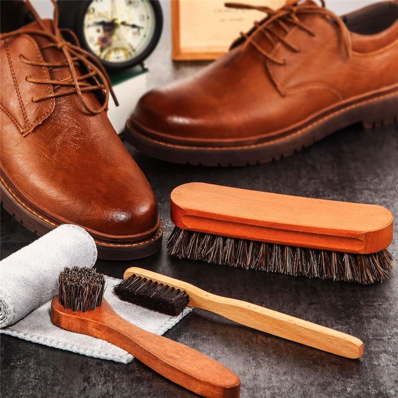 AB08-4 Pcs Sikat Sepatu Bulu K - Leather Shoe Polish ulasan dan harga